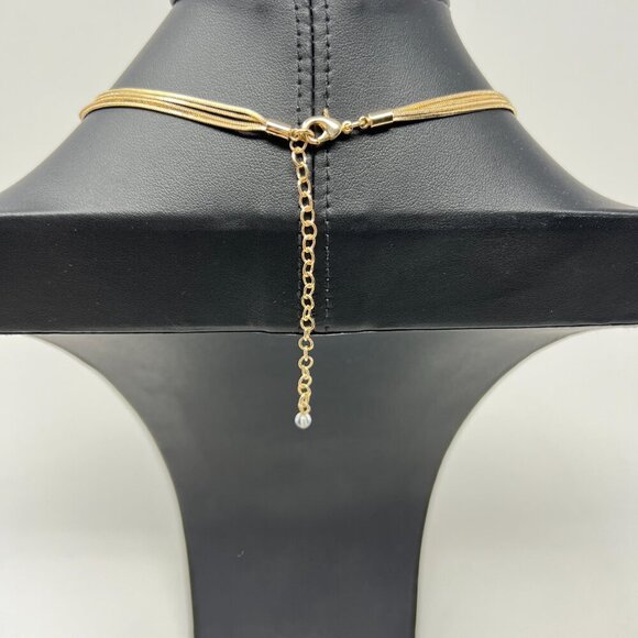 Unbranded Gold Finish Four Strand Adjustable Chain Necklace - Picture 5 of 13